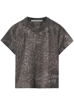 Alexander Wang Splatter-wash cotton T-shirt - Grey