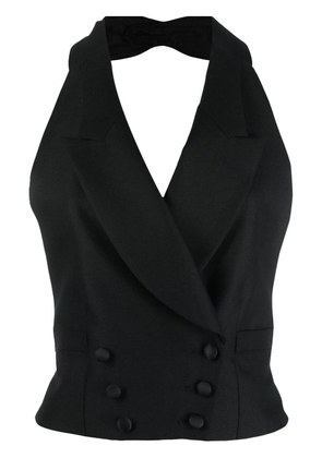 Maison Margiela halterneck double-breasted waistcoat - Black