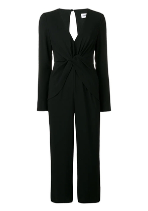 Self-Portrait knot front jumpsuit - Black