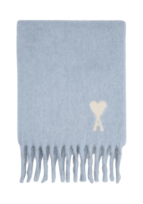 AMI Paris Off Ami De Coeur scarf - Blue