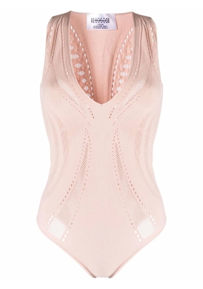 Wolford Ajouré mesh-panel body - Pink