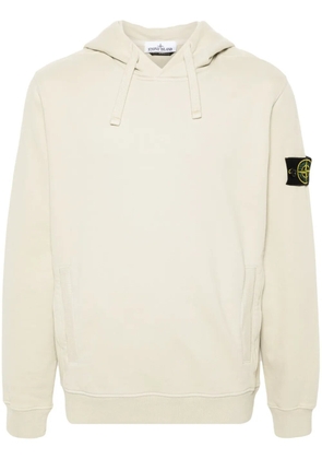 Stone Island Compass-badge cotton hoodie - Neutrals