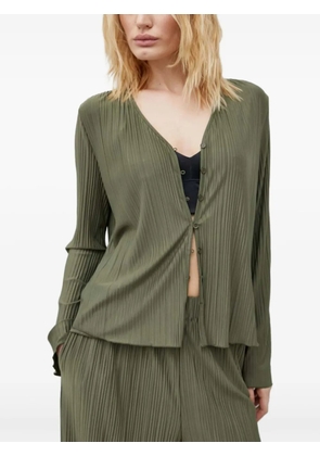 SAMSOE SAMSOE buttoned pleated top - Green