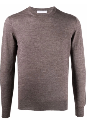 Cruciani crew neck knit jumper - Brown