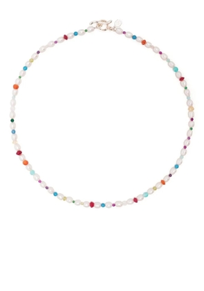 DOWER AND HALL Carnival beaded pearl necklace - White