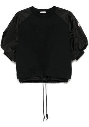 Moncler contrast-sleeves T-shirt - Black