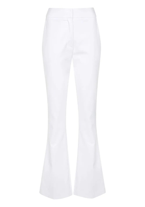 Genny twill flared trousers - White