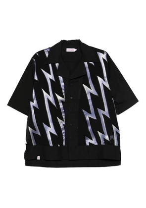 Charles Jeffrey Loverboy lightning-print shirt - Black
