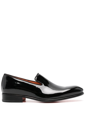 Santoni patent-leather loafers - Black