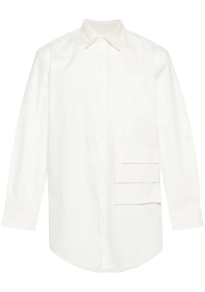 Y-3 pocket-detailed poplin shirt - Neutrals