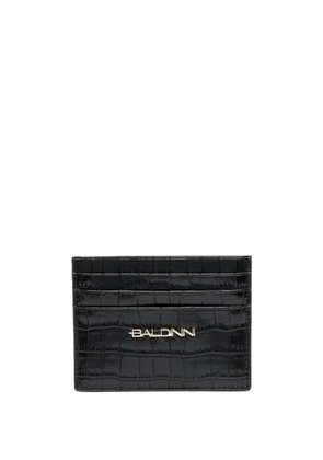 Baldinini crocodile-effect card holder - Black