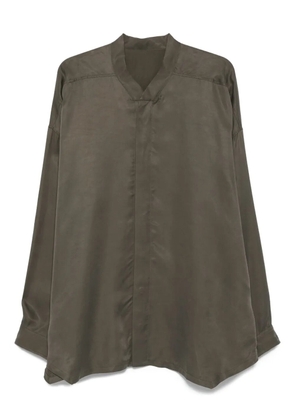 Rick Owens DRKSHDW Faun band-collar long-sleeve shirt - Green