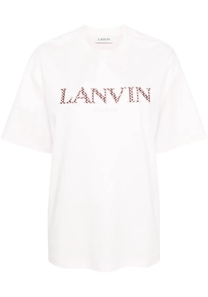 Lanvin logo-patches cotton T-shirt - Pink