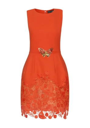 Oscar de la Renta guipure lace mini dress - Orange