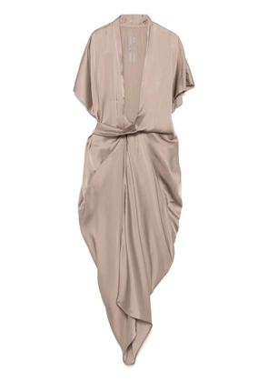 Rick Owens wrap midi dress - Neutrals