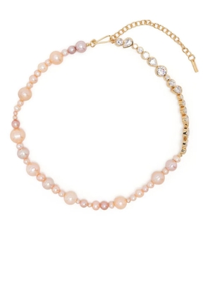 Completedworks pearl and zirconia chain necklace - Gold