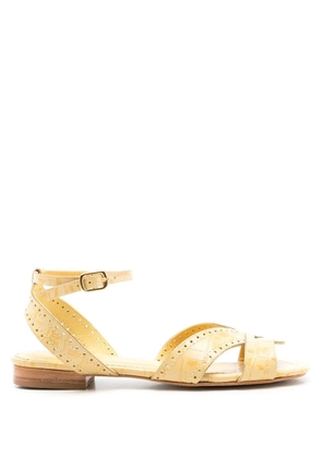 Sarah Chofakian Chemisier open-toe flat sandals - Yellow