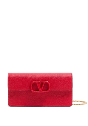 Valentino Garavani logo-plaque chain wallet - Red