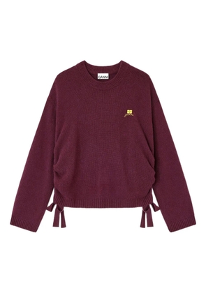 GANNI drawstring sweater - Red
