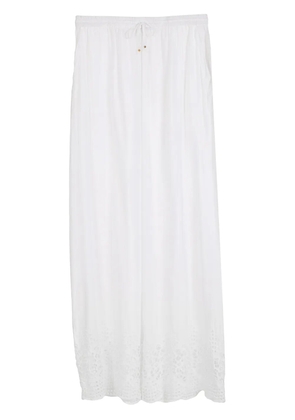 Amir Slama broderie-anglaise palazzo pants - White