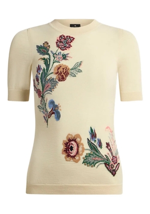 ETRO jacquard crew-neck T-shirt - Neutrals