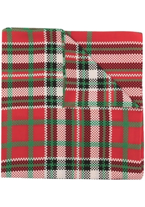 Saint Laurent Pre-Owned 1990s YSL plaid-check silk scarf - Red