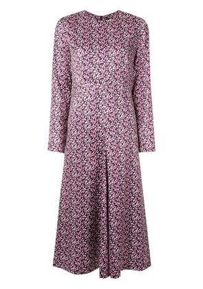 Goen.J floral-print flared panel midi dress - Pink