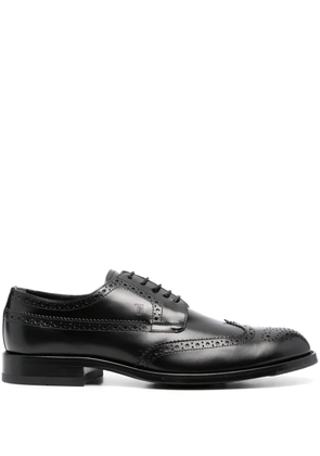 Tod's polished-finish lace-up brogues - Black