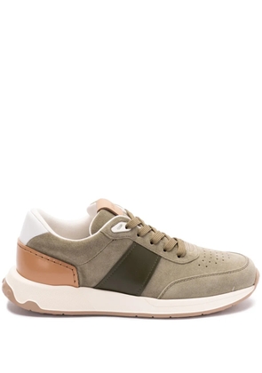 Tod's leather-trim suede sneakers - Green