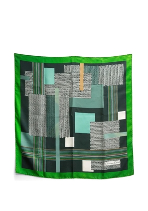 Christian Dior Pre-Owned 1980s silk scarf - Green