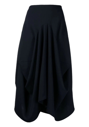 Goen.J draped midi skirt - Blue