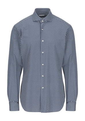 Xacus geometric-print shirt - Blue