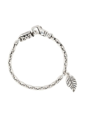Emanuele Bicocchi leaf-detail chain-link bracelet - Silver