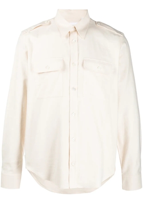 Helmut Lang long-sleeved strappy shirt - White