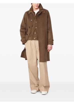 Officine Generale patch-pocket wool coat - Brown