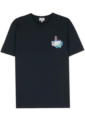 Woolrich logo-print cotton T-shirt - Blue