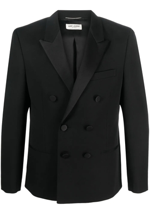 Saint Laurent double-breasted wool blazer - Black