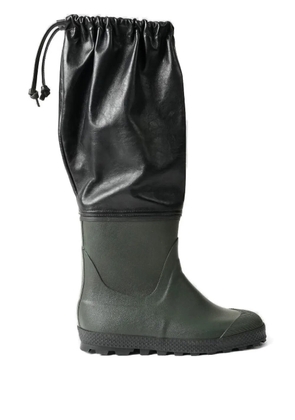Rier leather-top rain boots - Green