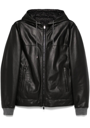 Corneliani leather jacket - Black
