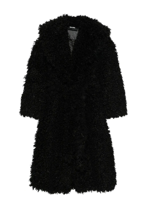 ROTATE BIRGER CHRISTENSEN long-sleeves faux-fur coat - Black