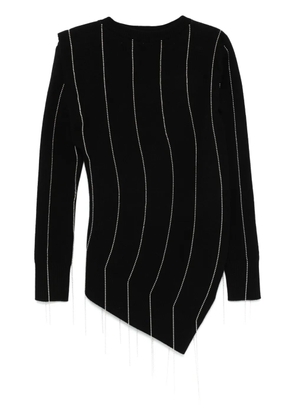 sacai Chalk Stripe sweater - Black