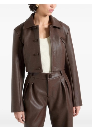 Manière De Voir Ania pebbled jacket - Brown