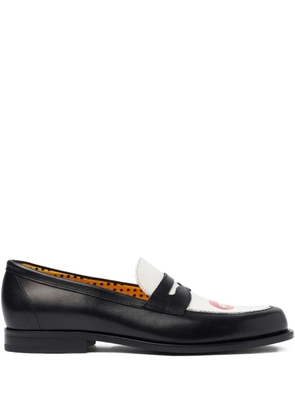 Scarosso mouth-motif loafers - Black