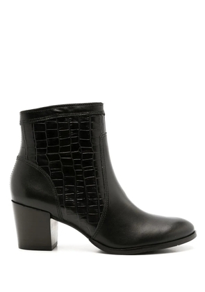 Studio Chofakian crocodile-effect leather boots - Black