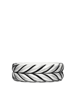 David Yurman sterling silver Chevron band ring (8.5mm)