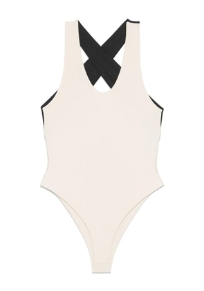 Forte Forte crossover-strap bodysuit - Neutrals