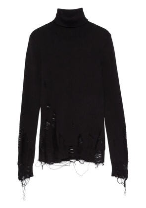 MM6 Maison Margiela distressed-effect sweater - Black