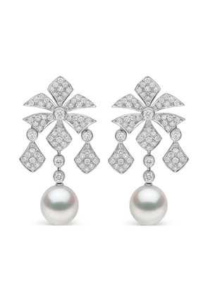 Yoko London 18kt white gold South Sea-pearl and diamond earrings - Silver