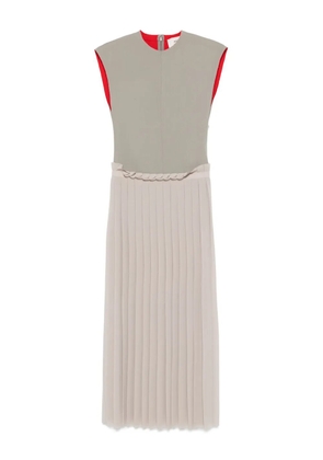 AMI Paris plissé-detail dress - Grey