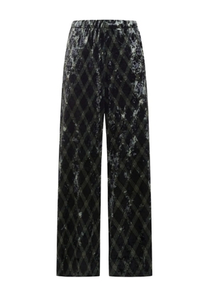 Pierre-Louis Mascia diamond-pattern trousers - Black